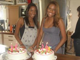 Patricia and Sandra on their 20th birthday